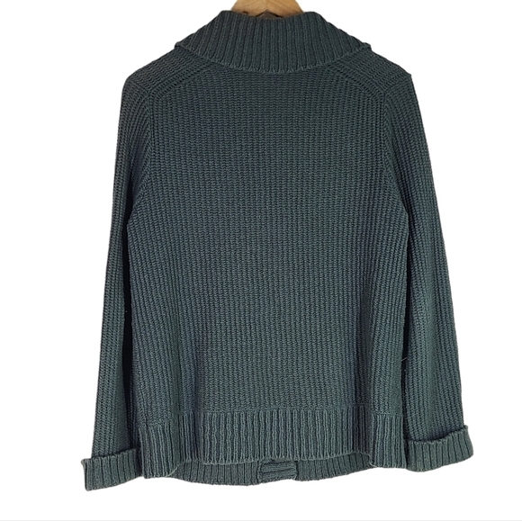 Pendleton Cardigan Sweater Button Front Thick Knit Grandpa Green Cotton Size LG - Picture 2 of 4